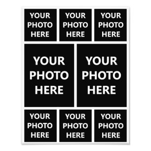 Foto Collage 6 Square 2 Portret Familie Afbeelding Foto Afdruk