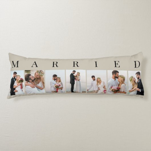 Foto Collage 7 Afbeelding Natural and Black MARRIE Lichaamskussen (Voorkant)