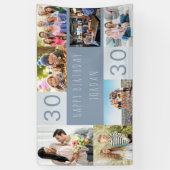 Foto Collage 7 Afbeelding Persoonlijk 30e verjaard Spandoek (Verticaal)