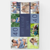 Foto Collage 7 Afbeelding Persoonlijk 40e verjaard Spandoek (Verticaal)