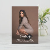 Foto Collage aangepaste naam tekstbedekking Afstud Aankondiging (Staand voorkant)