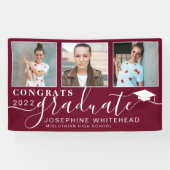 Foto Collage Afstuderen Banner Burgundy 2022 (Horizontaal)