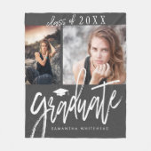 Foto Collage Afstuderen Fleece Blanket Dark Gray Deken (Voorkant)