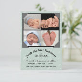 Foto Collage Arrows -3x5 Birth Announding Aankondiging (Staand voorkant)