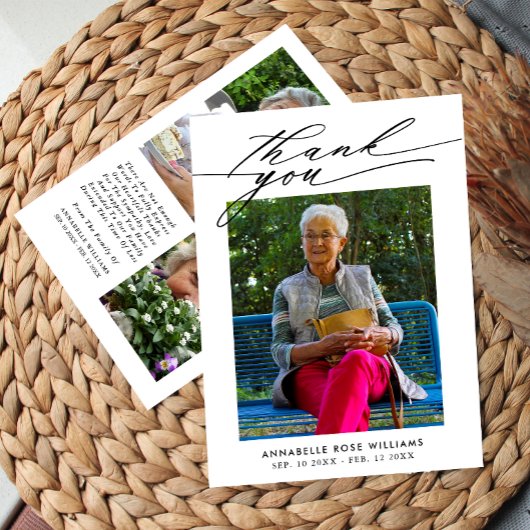 Foto Collage Begrafenis Dank u kaart
