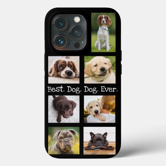 Foto Collage Best Dog Dad Ever Black White Case-Mate iPhone Case (Achterkant)