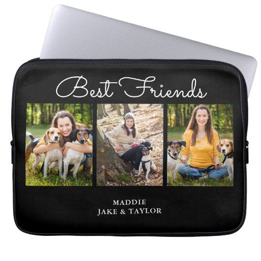 Foto Collage Best Friends Electronics Bag Laptop Sleeve (Voorkant)