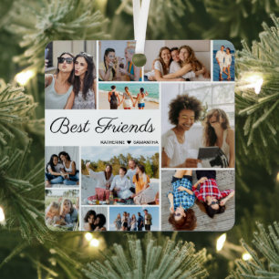 Foto Collage Best Friends Forever C Metalen Ornament