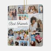 Foto Collage Best Friends Forever Keramisch Ornament (Links)