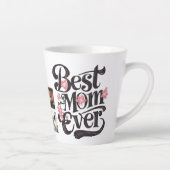 Foto Collage Beste Moeder Ooit Script Retro Moeder Latte Mok (Rechts)