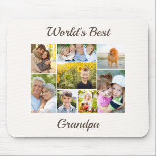 Foto-collage 'Beste opa ter wereld' Muismat