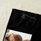 Foto Collage Beste pap ooit Black White Keepomwill Strandlaken (In situ)