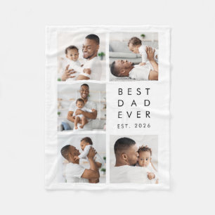 Foto collage Beste papa ooit Fleece Deken