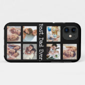Foto Collage Beste vader ooit in zwart-wit Case-Mate iPhone Case (Achterkant (horizontaal))