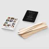 Foto Collage Black and White Wedding Program Hand Handwaaier (Niet-gemonteerd)