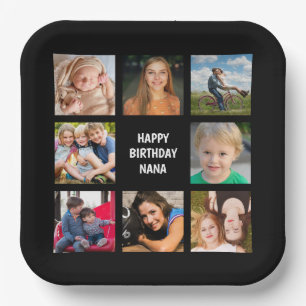Foto Collage Black en White Custom Paper-Bord Papieren Bordje