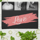 FOTO COLLAGE Bruiloft Gelofte Vernieuwing Jubileum Theedoek (Gevouwen)