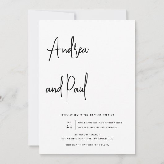 Foto Collage Bruiloft | QR-code uitnodigingen (Voorkant)