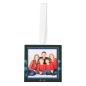 Foto Collage CUBE Kerstversiering Peacock 2 Kubus Ornament (Voorkant)