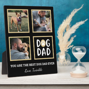 Foto Collage Dog Dad Paw Print Plaque Fotoplaat