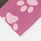 Foto Collage Dog Naam Roze Heart Fleece Deken (Hoek)