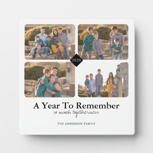Foto collage een jaar om 2020 te onthouden fotoplaat (Voorkant)