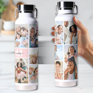 Foto Collage Eenvoudig Monogram Afbeelding Waterfles