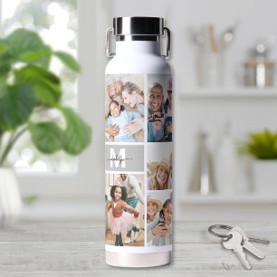 Foto Collage Eenvoudig Monogram Afbeelding Waterfles