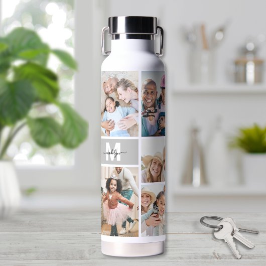 Foto Collage Eenvoudig Monogram Afbeelding Waterfles