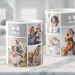 Foto Collage Eenvoudig Monogram Koffiemok