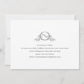 Foto Collage Elegant minimalist Monogram Weddensch Save The Date (Achterkant)