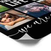 Foto Collage Engagement Party Black Poster (Hoek)