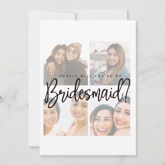 Foto collage faded bridal proposal Kaart (Voorkant)