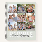 Foto Collage Familie Monogram Recept Boek (Voorkant)
