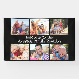 Foto Collage Family Reunion Persoonlijk Zwart Spandoek