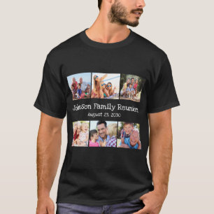 Foto Collage Family Reunion Persoonlijke datum T-shirt