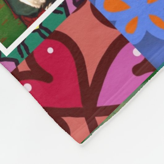 Foto Collage Fleece Blanket - Patchwork Pattern (Hoek)