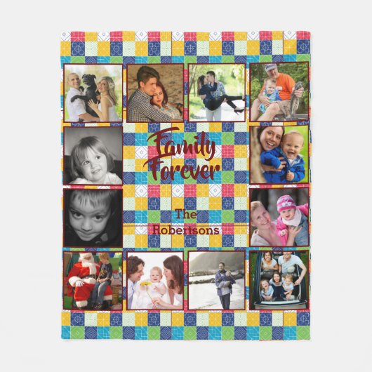 Foto Collage Fleece Blanket - Small Patchwork (Voorkant)