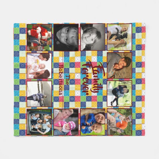 Foto Collage Fleece Blanket - Small Patchwork (Voorkant (Horizontaal))