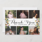 Foto Collage Floral Quince Bedankkaart (Voorkant)