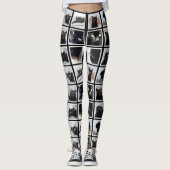 Foto Collage Framed Pet Afbeelding Leggings (Voorkant)