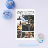 Foto Collage Funeral Flyer (Enkel)