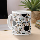Foto Collage - funky hexagon patroon Extra Grote Beker