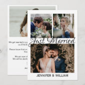 Foto Collage Gewoon huwelijksaankondiging Kaart (Voorkant / Achterkant)
