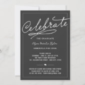 Foto: Collage Gold Foil Trendy Graduparty Kaart (Achterkant)