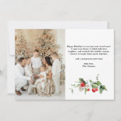 Foto Collage Handgeschreven Prettig Kerstmis Kaart (Achterkant)