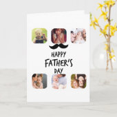Foto Collage Happy Fathers Day Persoonlijk Kaart (Gele Bloem)