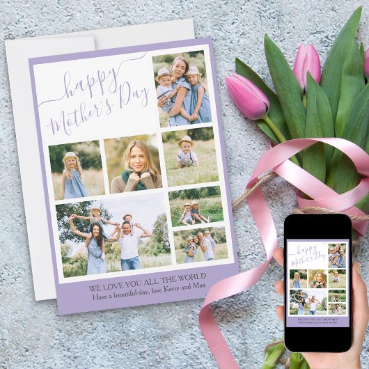 Foto Collage Happy Moederdag 7 Afbeelding Feestdagenkaart