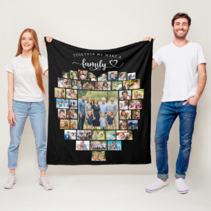 Foto Collage Hart Samen Maken We Een Familie Fleece Deken