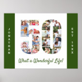 Foto Collage in nummer 50 Vorm voor 50e verjaardag Poster (Voorkant)